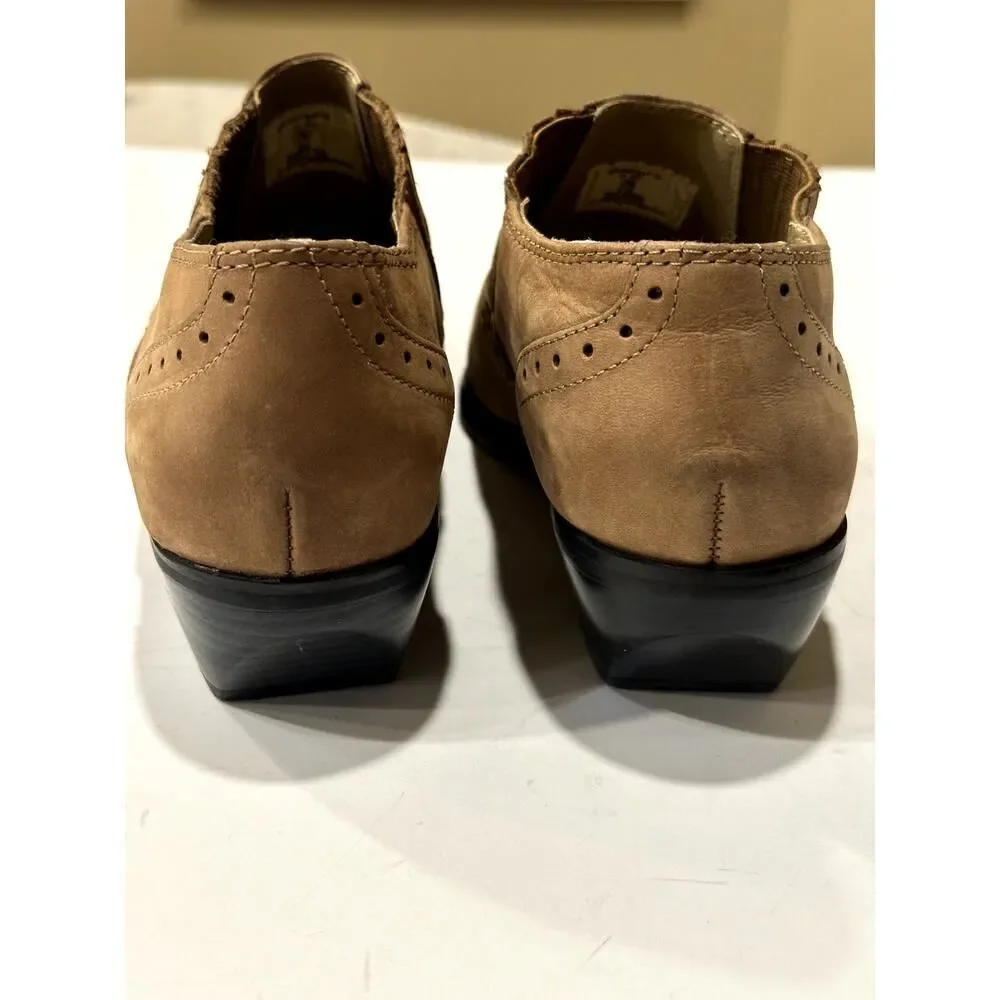 DINGO Women's Dan Post Leather Low-Cut Western Ankle Boots/Shoes Tan Size 7